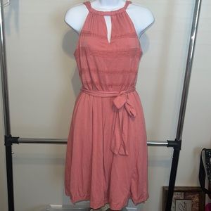 Ann Taylor Key Hole Dress Pink